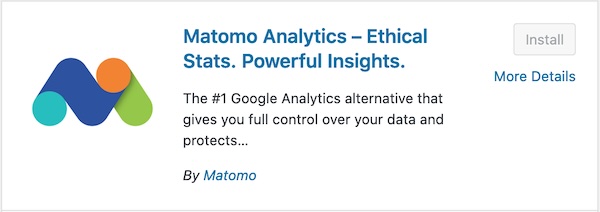 Matomo plugin for WordPress