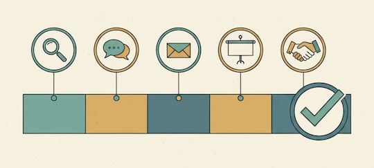 Equal credit bar connected to multiple touches leading to conversion