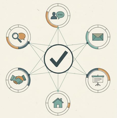 Channel network with weighted edges and variable shares to conversion